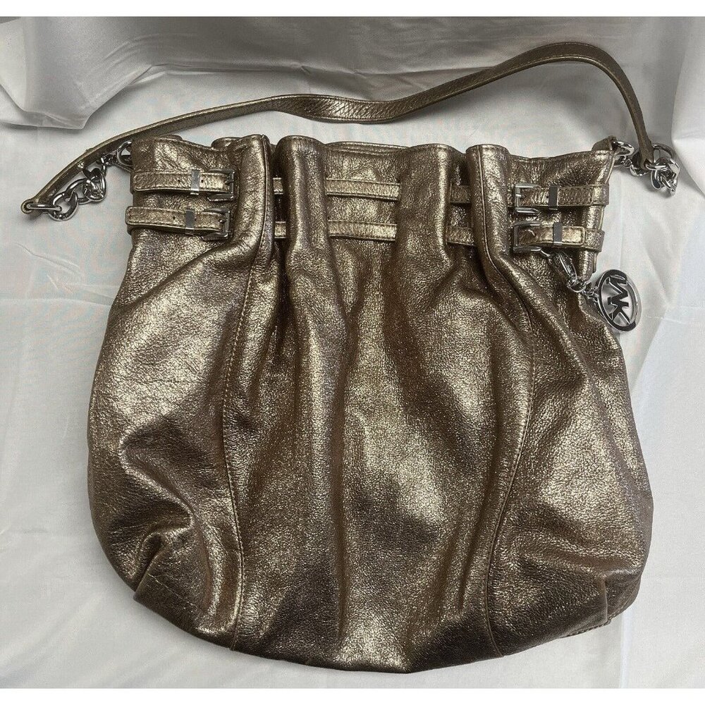 Michael Kors Handbag Purse Metallic Gold Large